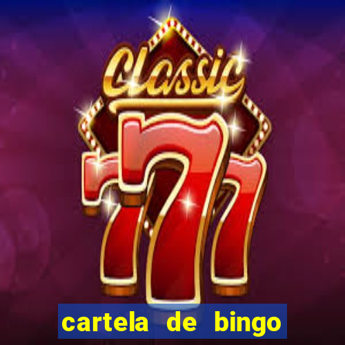 cartela de bingo com letras