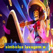 simbolos lavagem w