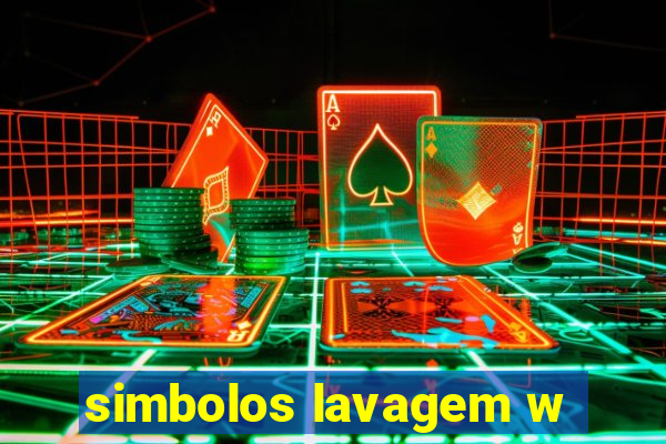 simbolos lavagem w