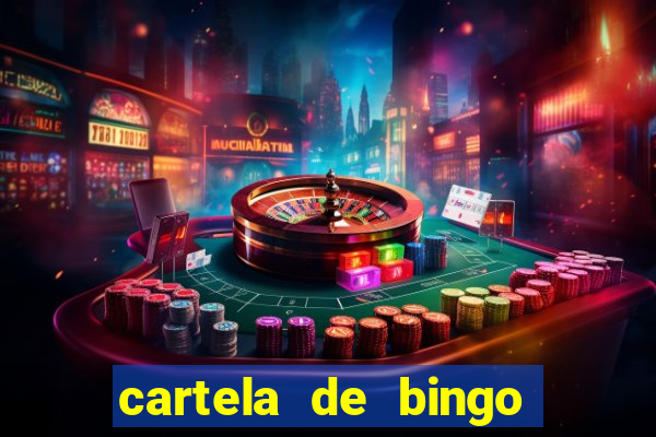 cartela de bingo de letras