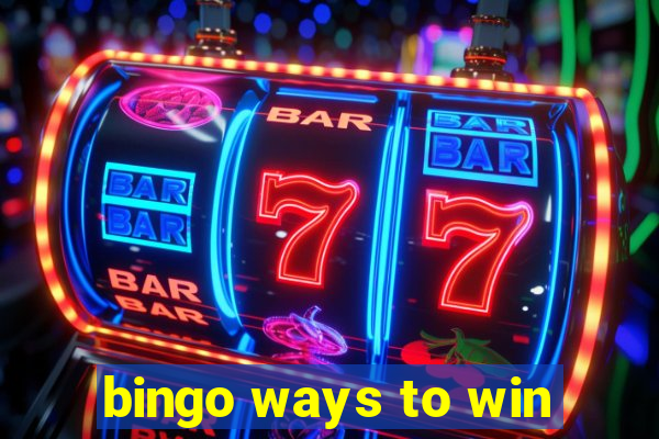 bingo ways to win