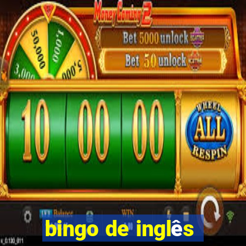 bingo de inglês