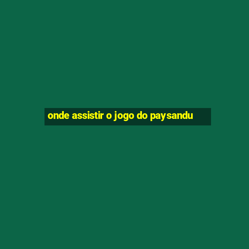 onde assistir o jogo do paysandu