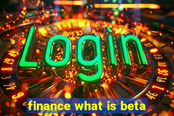 finance what is beta