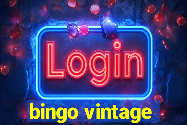 bingo vintage