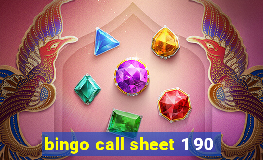 bingo call sheet 1 90