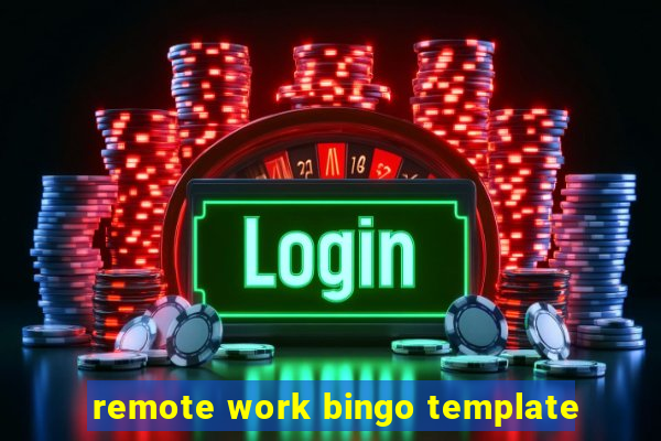 remote work bingo template