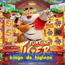 bingo da higiene pessoal para imprimir