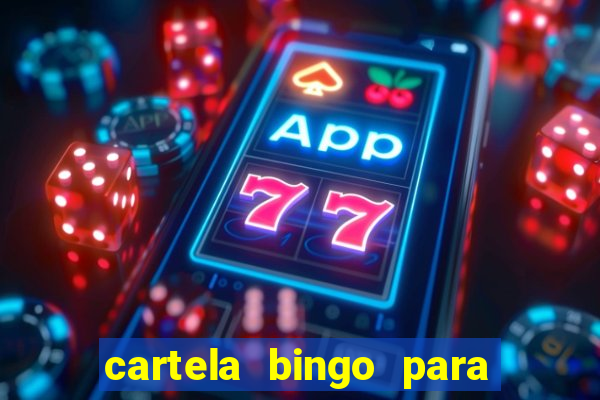 cartela bingo para cha de cozinha imprimir gratis