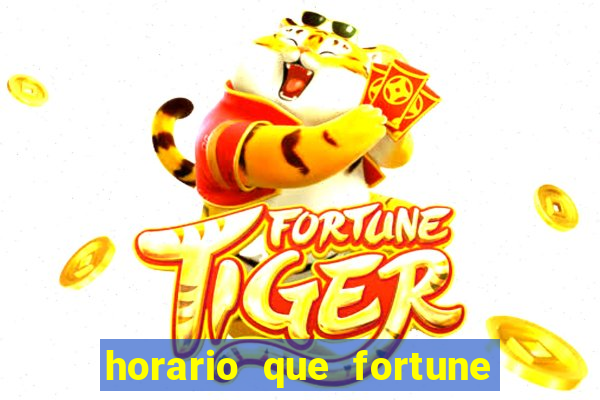 horario que fortune tiger paga