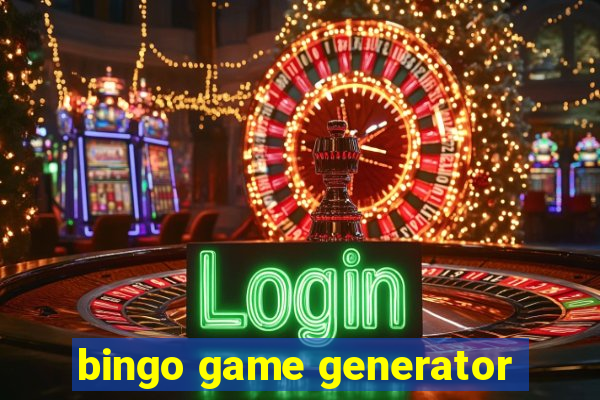 bingo game generator