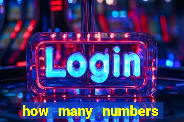 how many numbers in bingo