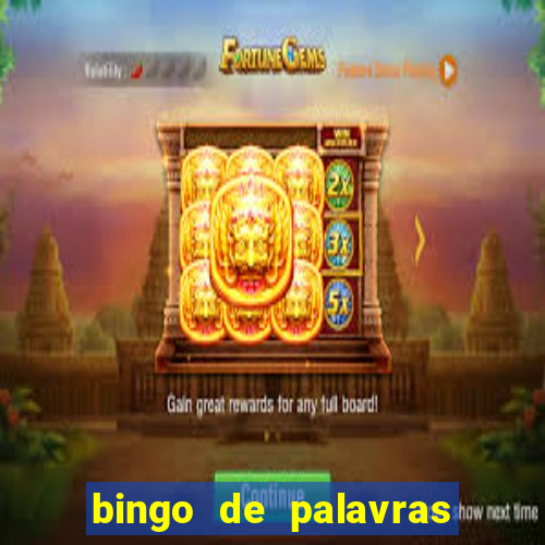 bingo de palavras para imprimir colorido