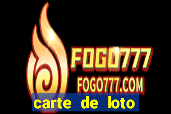 carte de loto bingo a imprimer gratuit