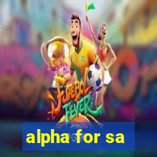 alpha for sa