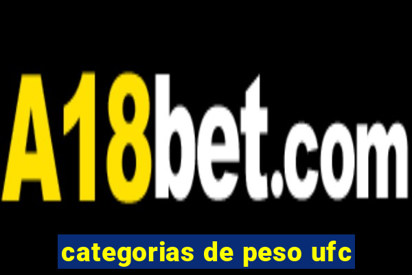 categorias de peso ufc