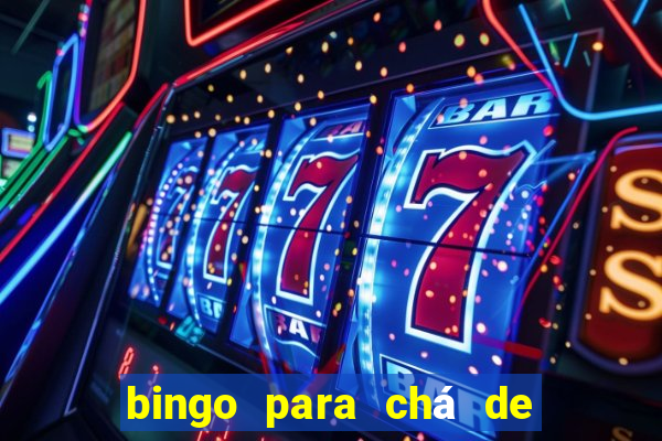 bingo para chá de bebê para imprimir grátis