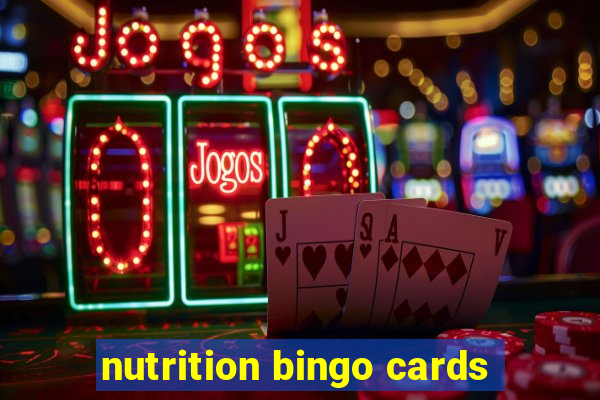 nutrition bingo cards