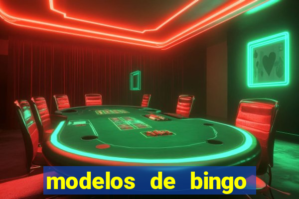 modelos de bingo para imprimir