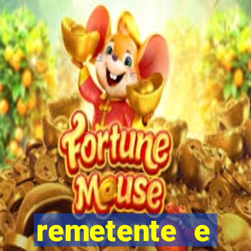 remetente e destinatário modelo