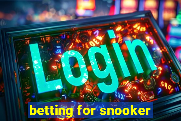 betting for snooker