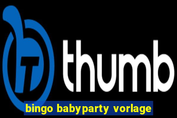 bingo babyparty vorlage