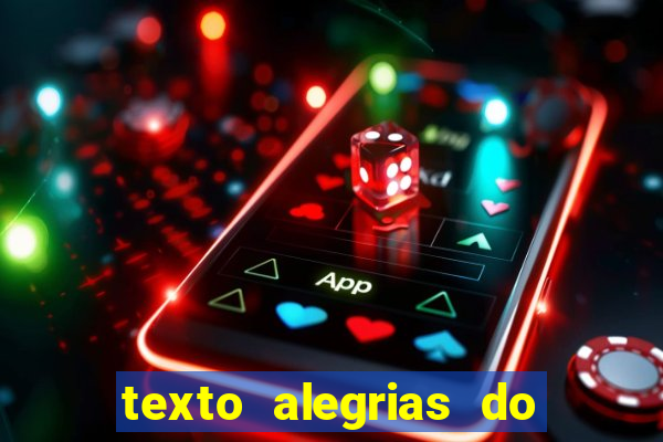 texto alegrias do natal com interpretação e gabarito