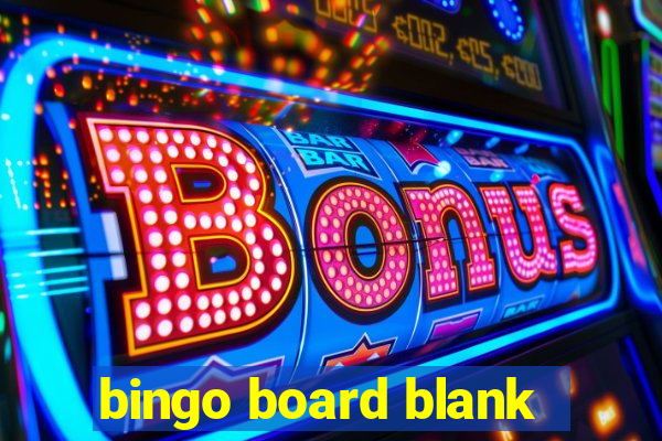 bingo board blank