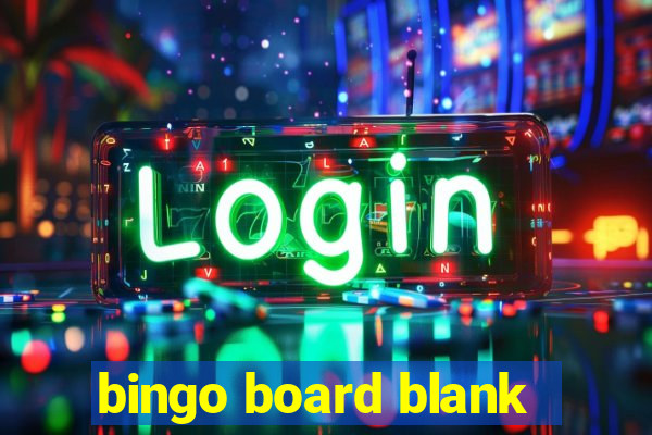 bingo board blank