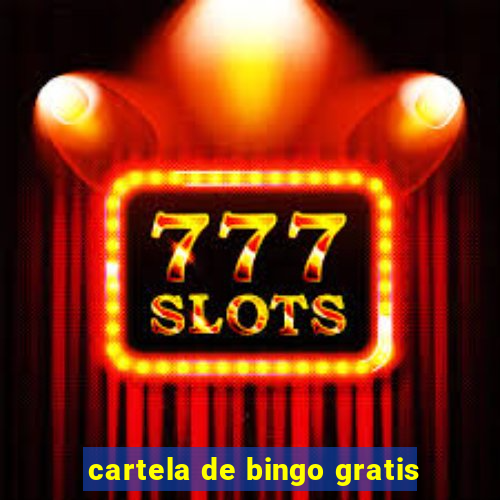 cartela de bingo gratis