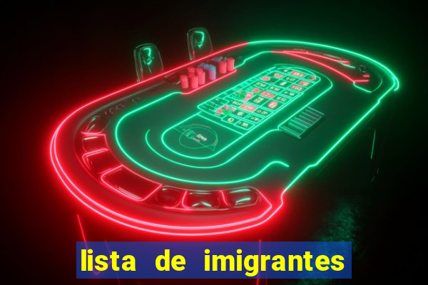 lista de imigrantes italianos na bahia