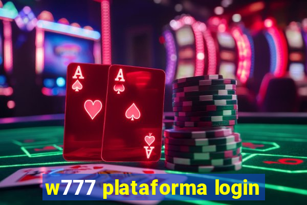 w777 plataforma login