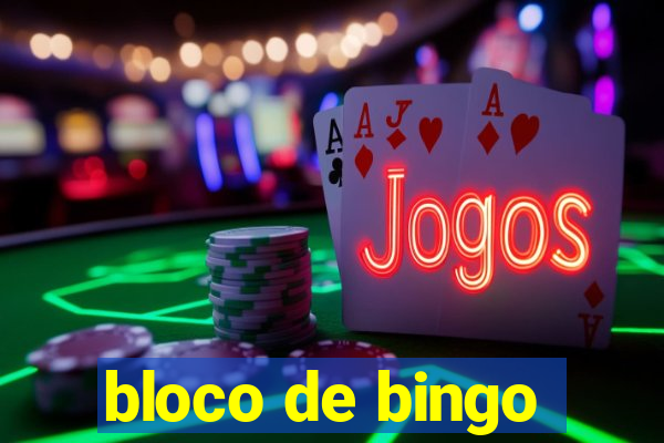 bloco de bingo