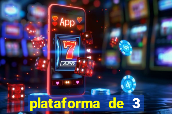 plataforma de 3 reais jogo