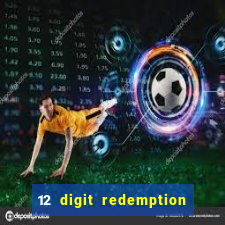 12 digit redemption code for golden hearts casino