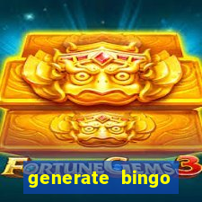 generate bingo cards with pictures