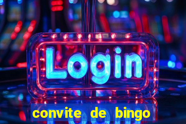 convite de bingo para editar