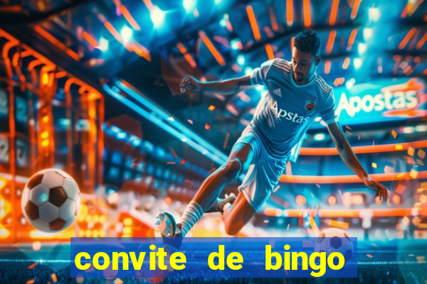 convite de bingo para editar