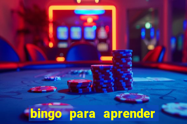 bingo para aprender a leer