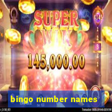 bingo number names