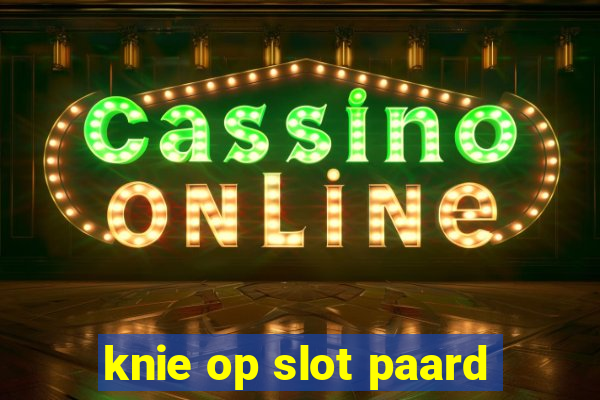 knie op slot paard