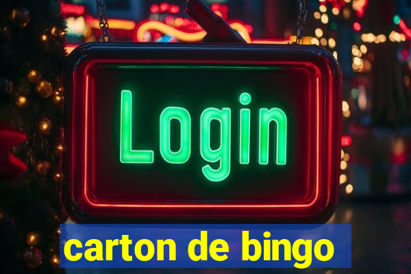 carton de bingo