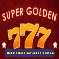 slot machine payout percentage