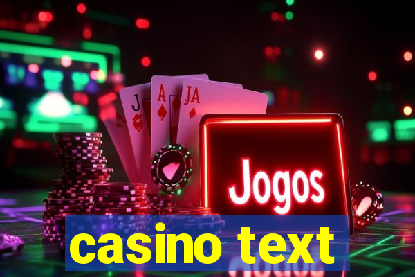 casino text