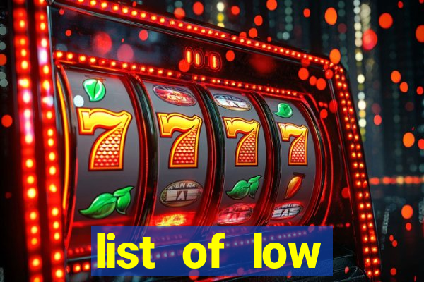 list of low variance slot machines