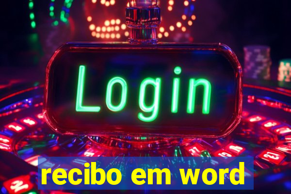 recibo em word