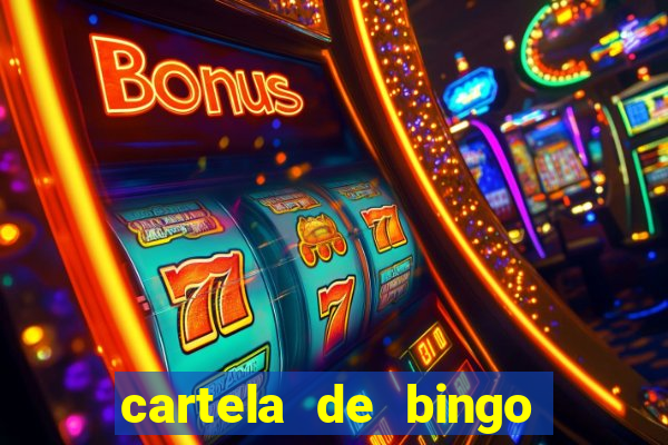 cartela de bingo de letras