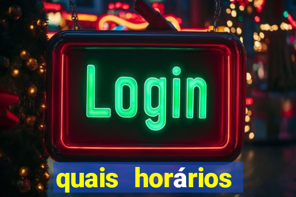 quais horários para jogar fortune tiger