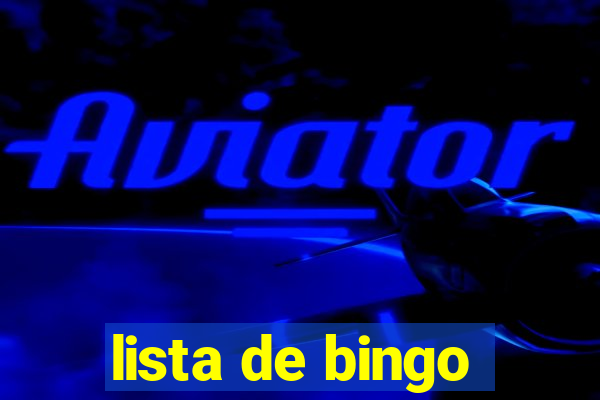 lista de bingo