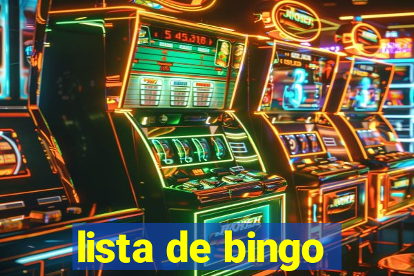 lista de bingo